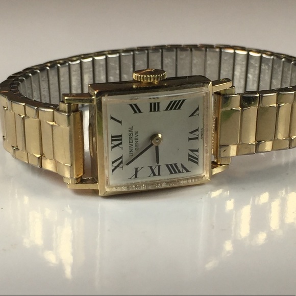 Vintage 14K Universal Geneve Tank Wristwatch, Works - Picture 2 of 12